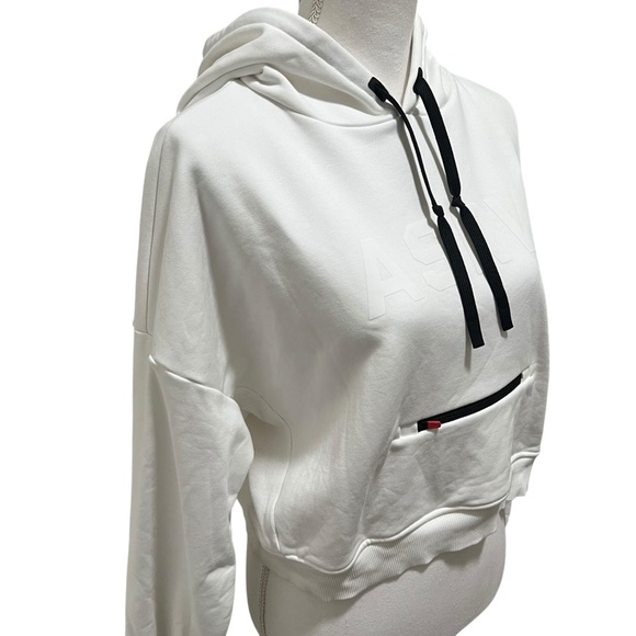 ASRV X Equinox Sonora French-Terry Mid Cropped Hoodie Ivory Cream Size Small - Picture 9 of 16